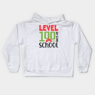 Level 100 Video Gaming 100 days of school boys girls gift Kids Hoodie